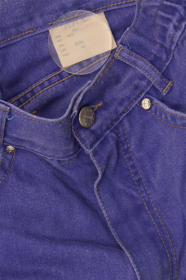 MASH Jeans Cônicos Femininos IT 42 Médio W26 L29 Algodão Roxo