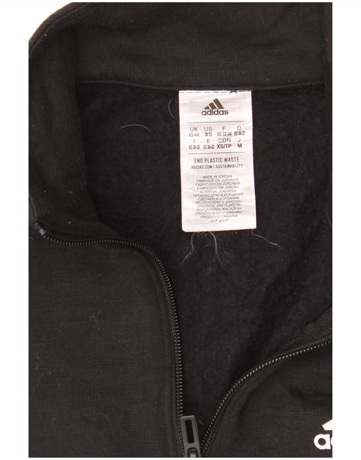 Adidas Womens Crop Graphic Crop Moletom Jumper UK 4/6 XS Preto Poliéster