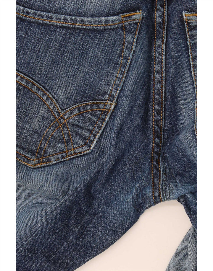 Calça jeans reta feminina Gas W30 L29 algodão azul