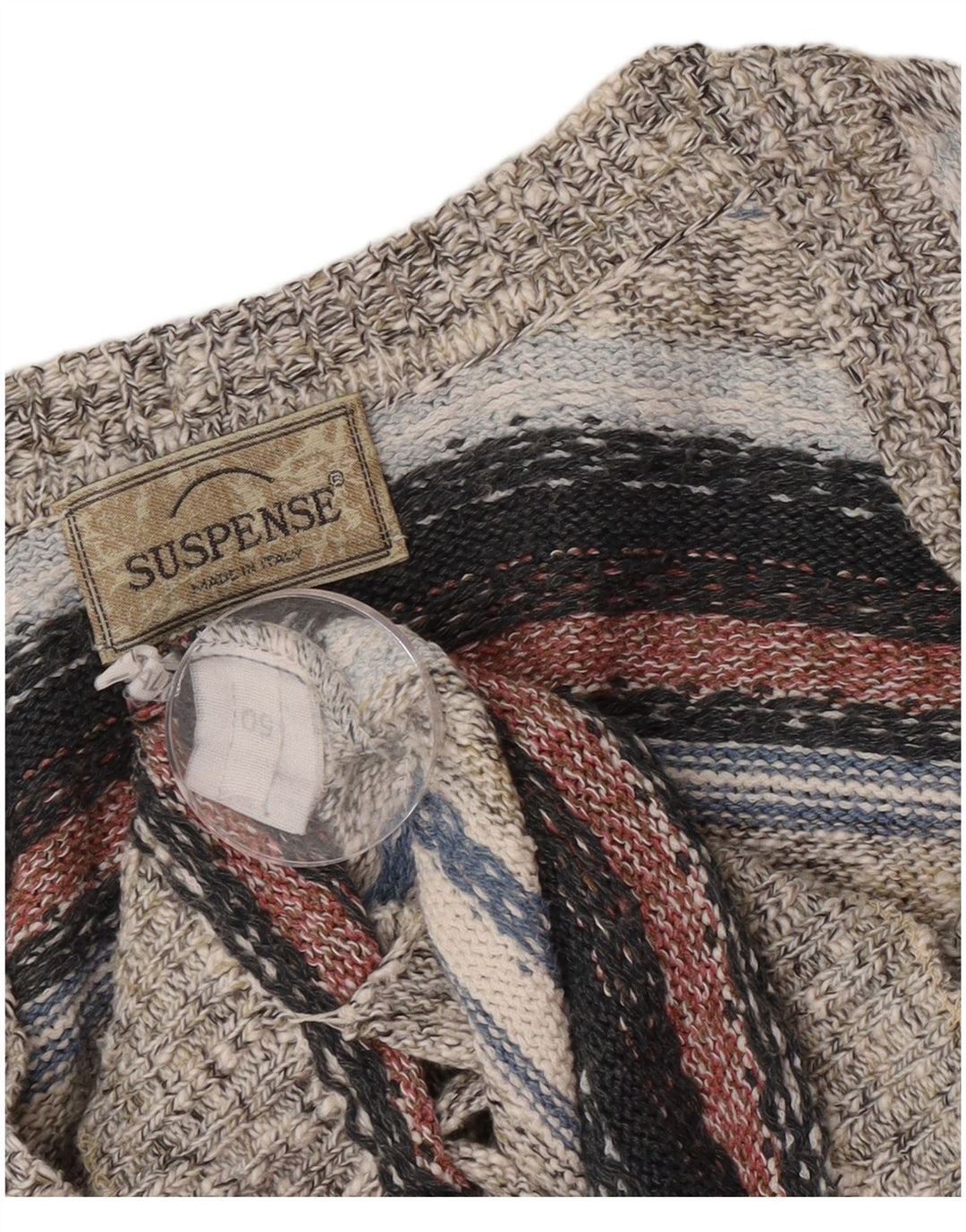 Suspence Suéter Cardigan Masculino IT 50 Médio Listrado Multicolorido