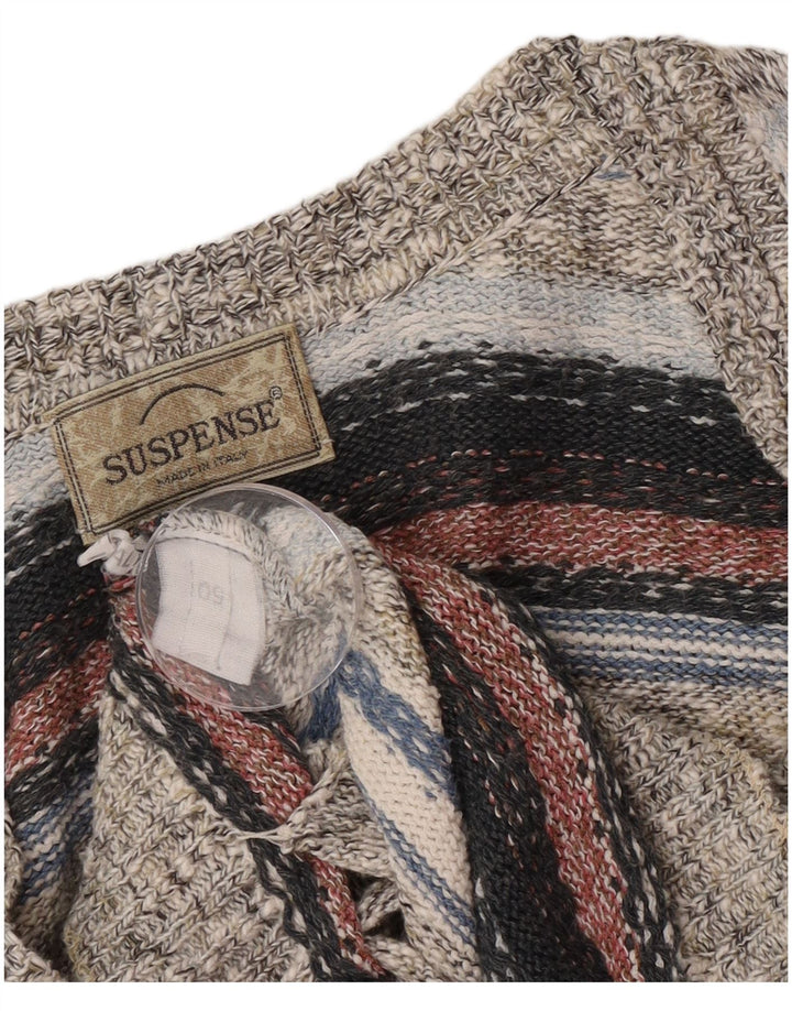 Suspence Suéter Cardigan Masculino IT 50 Médio Listrado Multicolorido