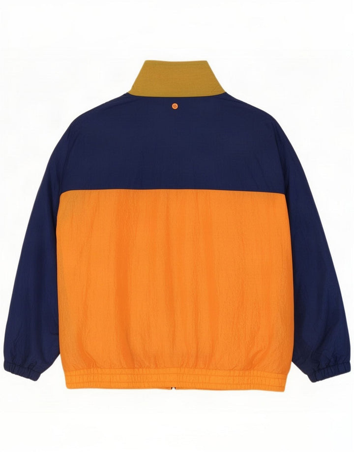 Jaqueta superior de agasalho masculino vintage médio laranja Colourblock Nylon
