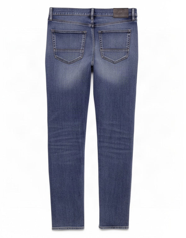 Marks & Spencer Masculino Slim Jeans W34 L33 Azul Algodão