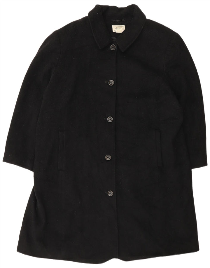 Sobretudo feminino L.L.Bean UK 20 2XL lã preta