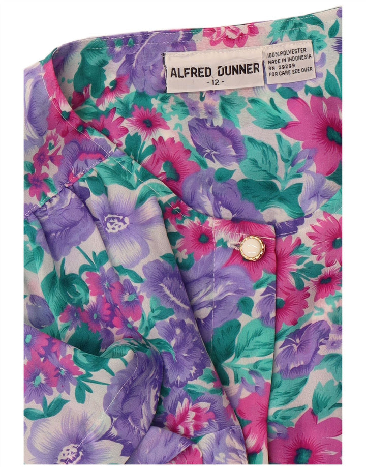 Blusa feminina ALFRED DUNNER US 12 grande floral multicolorida