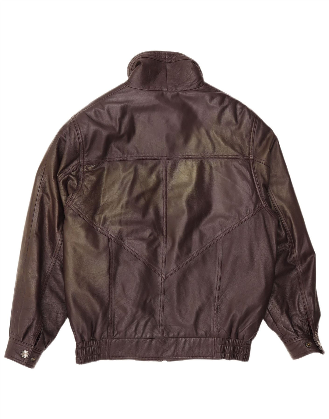 Jaqueta de couro masculina vintage IT 48 couro marrom médio