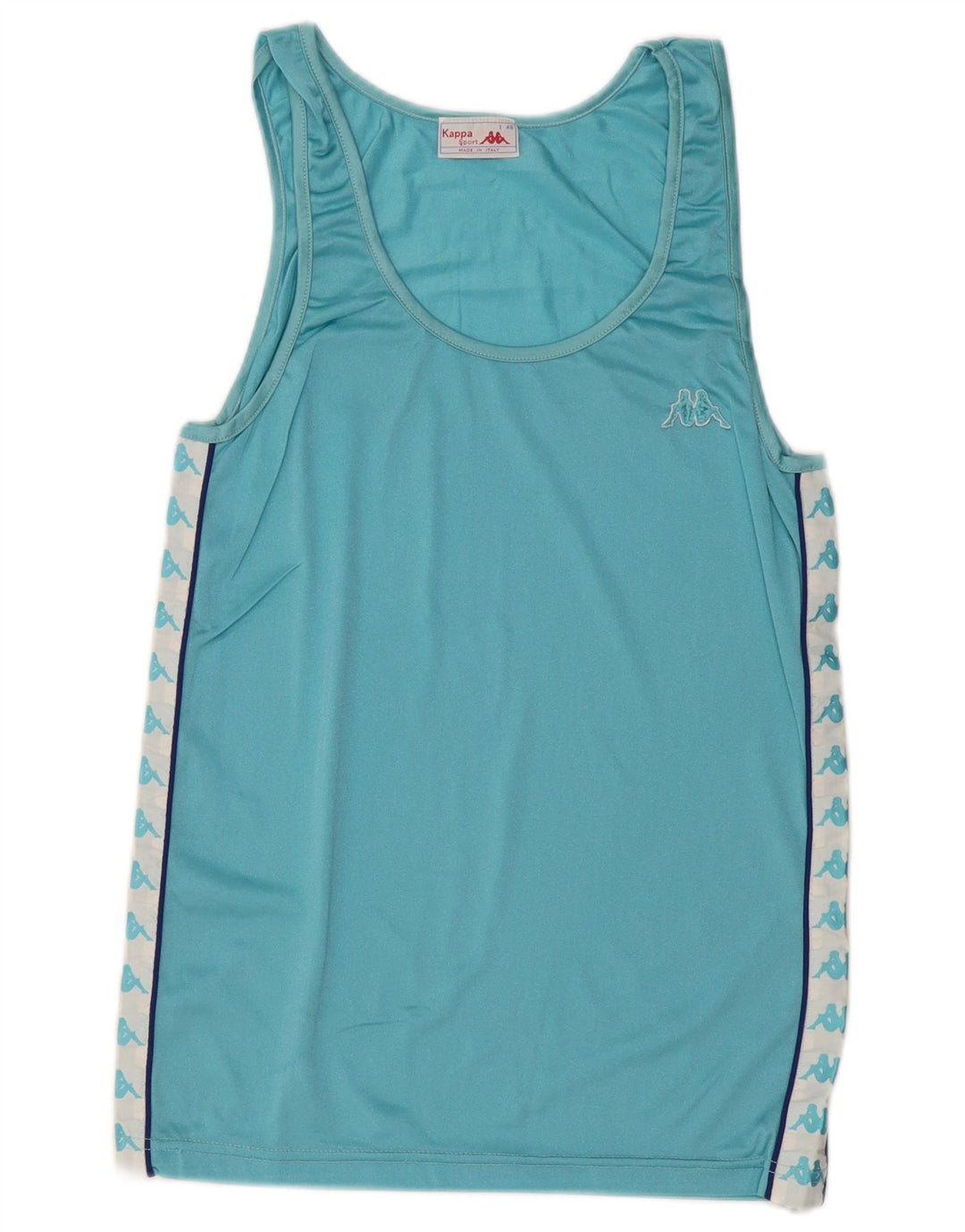 Colete gráfico masculino KAPPA Top IT 46 pequeno azul colorblock poliamida