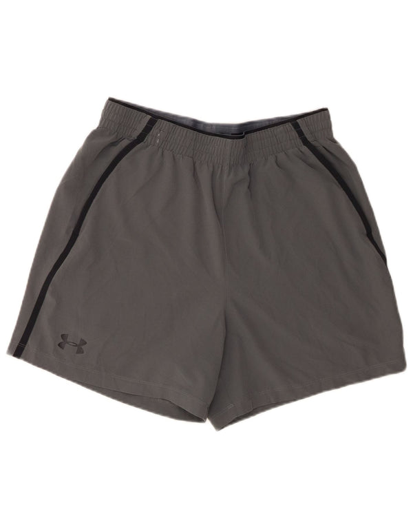 Shorts esportivos masculinos Under Armour Heat Gear cinza médio