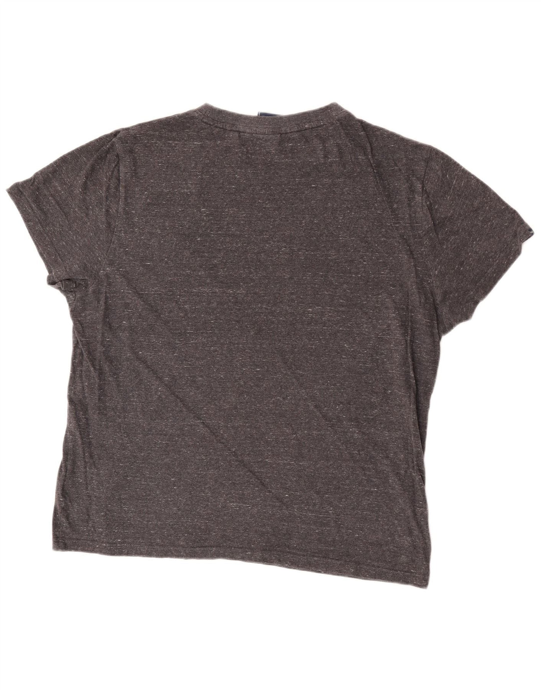 Camiseta masculina Superdry Top XL algodão manchado cinza
