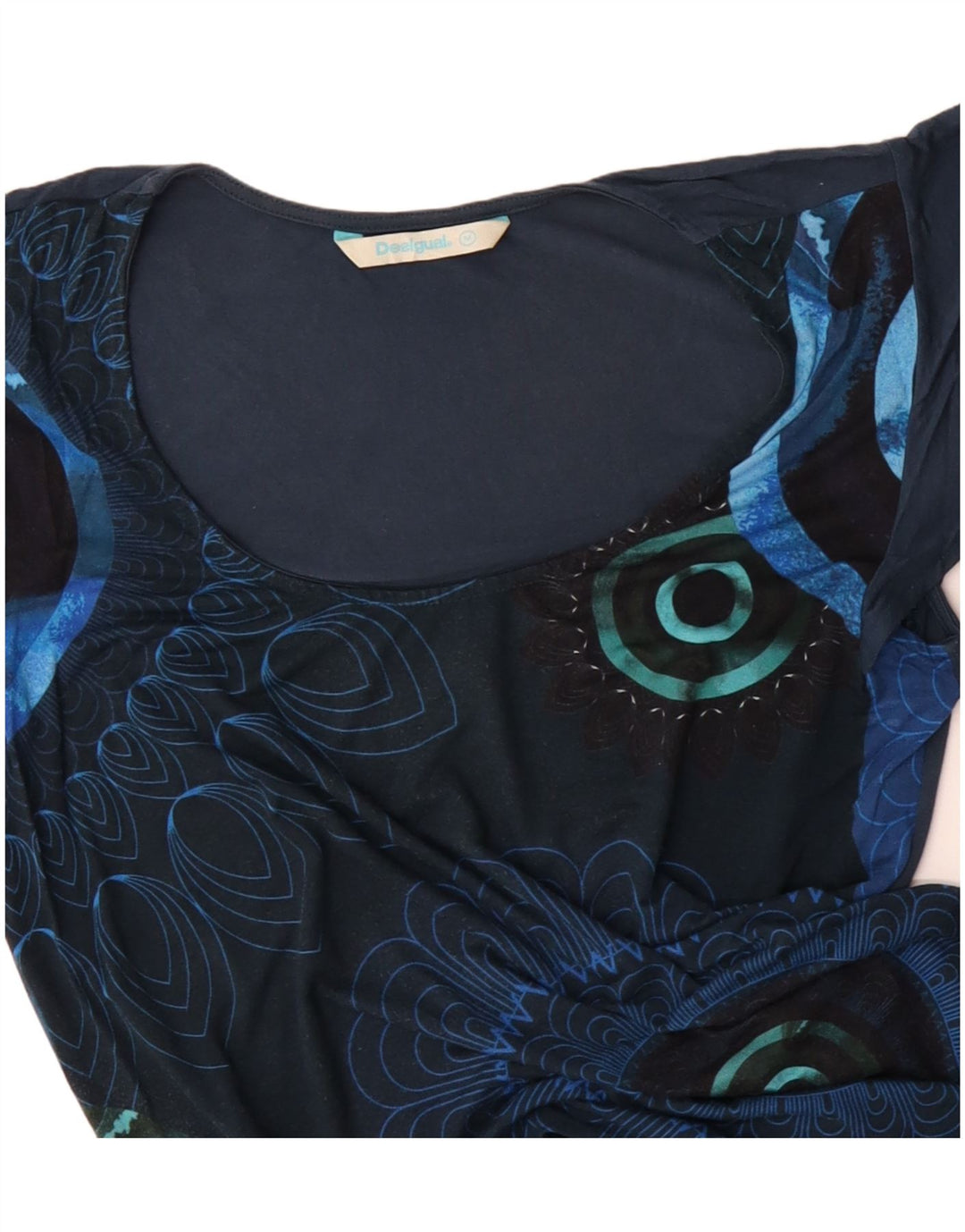 Blusa feminina DESIGUAL UK 14 médio azul marinho floral