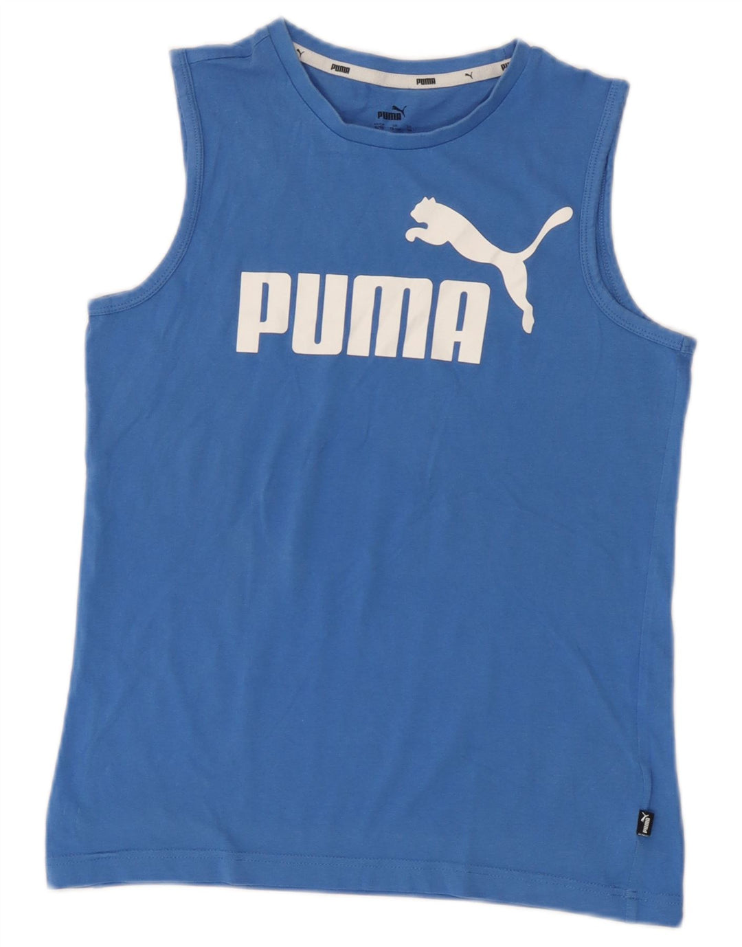 Top Puma Boys Graphic Vest 13-14 Anos Azul Algodão