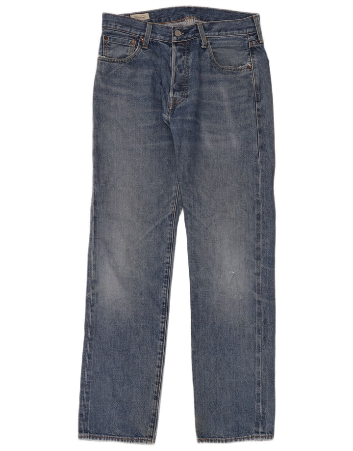 Levi's Masculino 501 Straight Jeans W30 L32 Azul Algodão