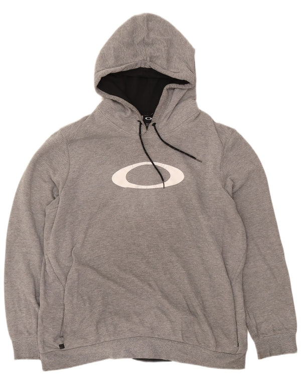 Oakley Mens Graphic Hoodie Jumper 2XL cinza manchado