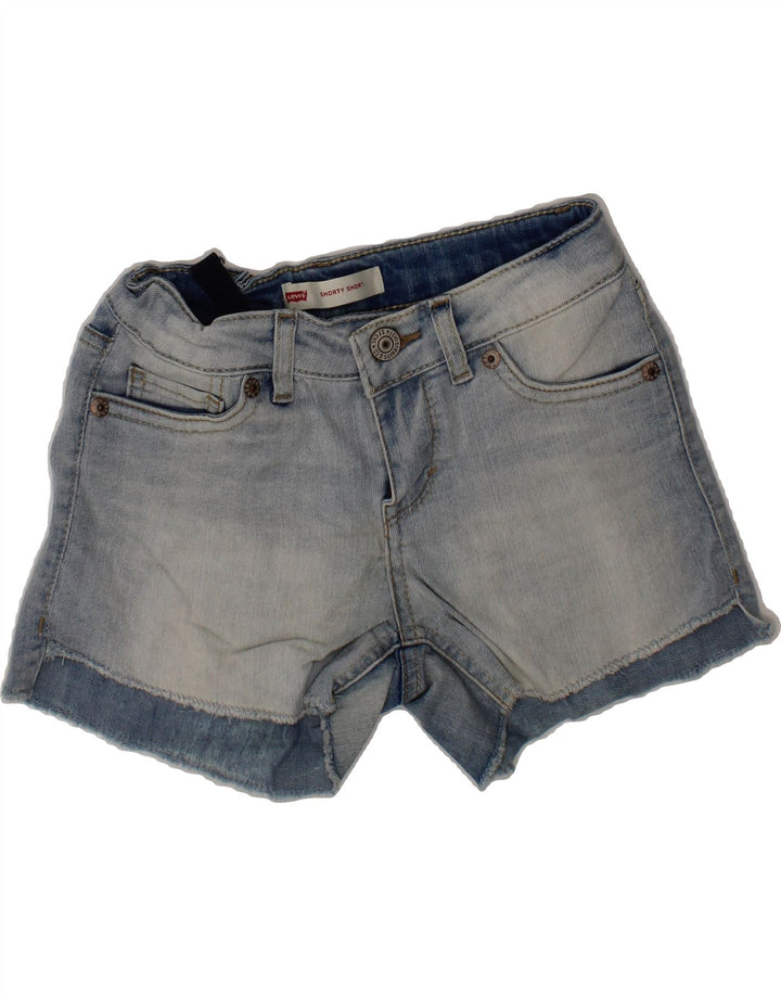 LEVI'S Girls Denim Shorts 7-8 Years W22 Blue Cotton Vintage Levi's and Second-Hand Levi's from Messina Hembry 