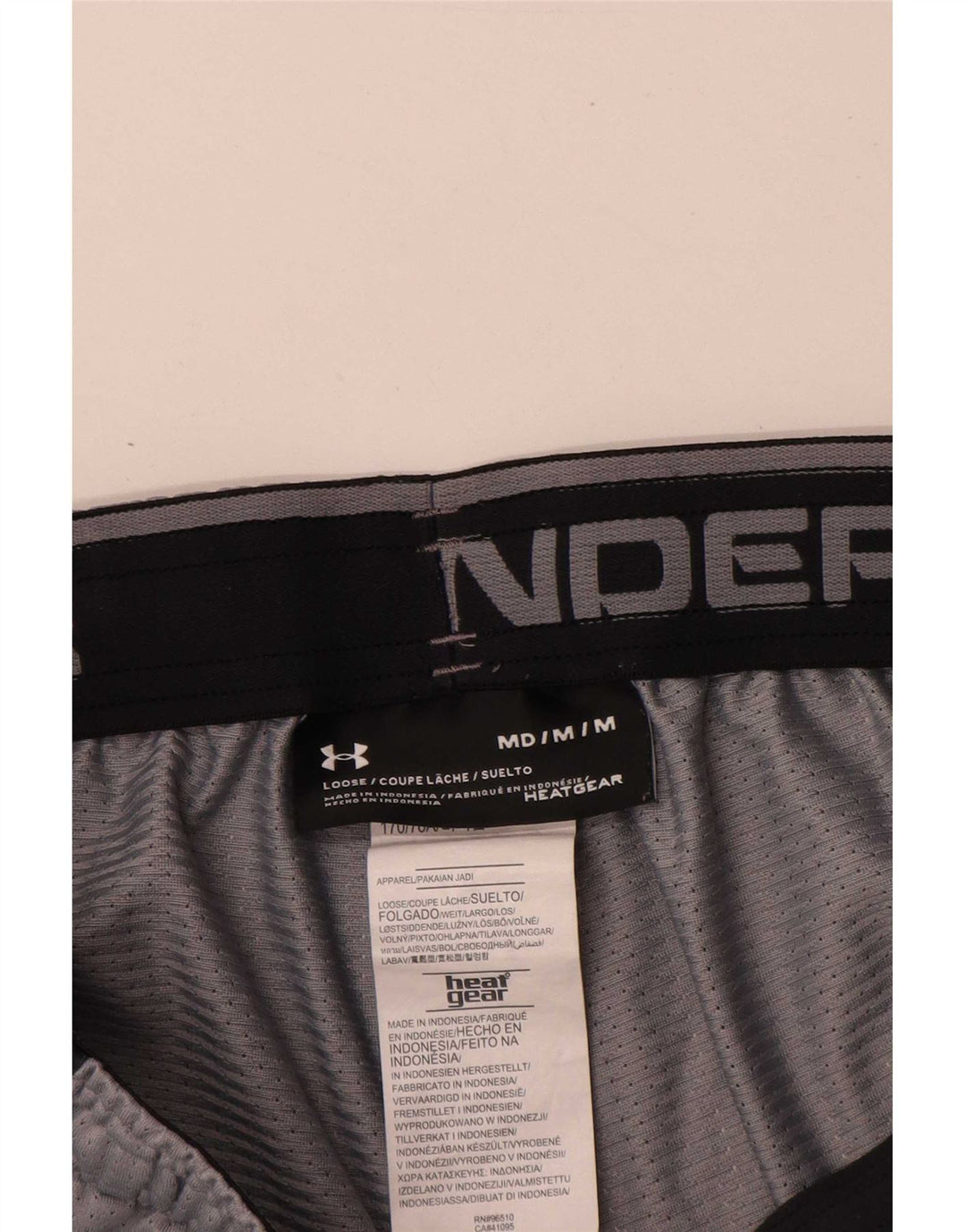 Under Armour Mens Loose Fit Sport Shorts Médio Cinza Poliéster Esportes