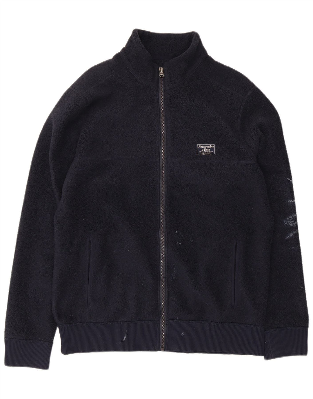 Jaqueta de lã masculina Abercrombie & Fitch Reino Unido 38 poliéster azul marinho médio