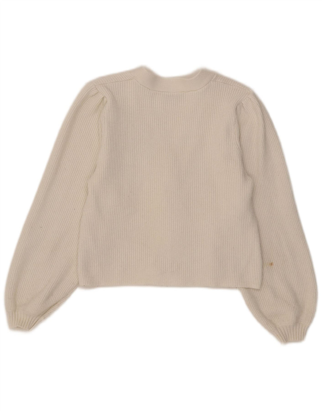 Suéter cardigã feminino Zara Reino Unido 12 viscose branca média
