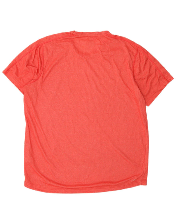 Adidas Mens Climalite Camiseta Top Grande Poliéster Vermelho