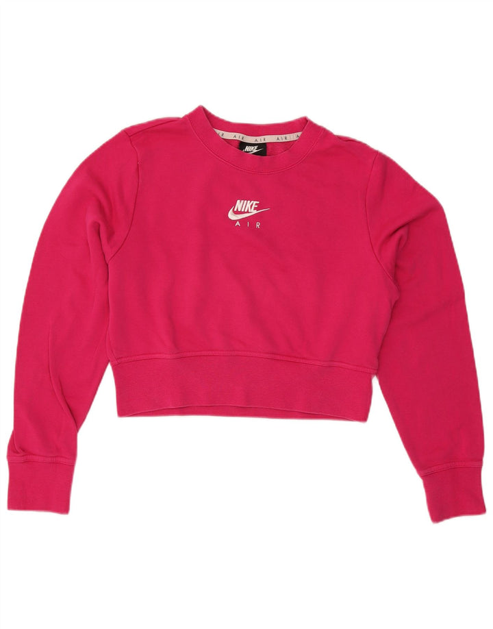 Moletom Nike Feminino Crop Graphic Jumper UK 14 Médio Algodão Rosa