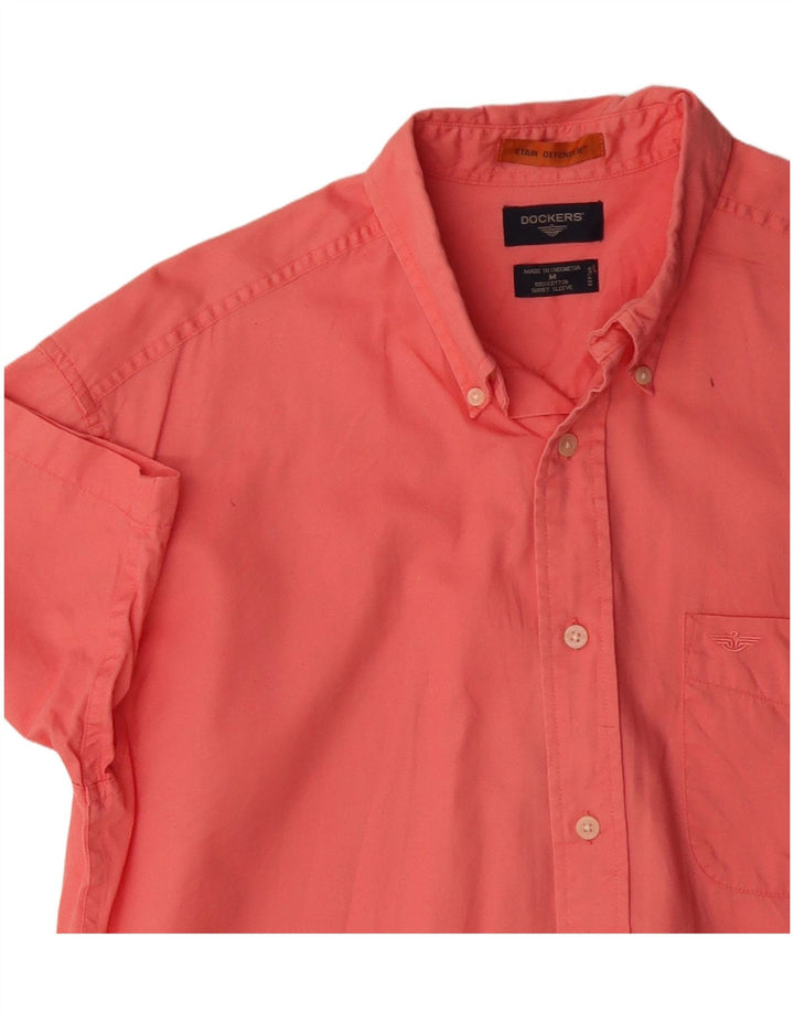 Camisa masculina de manga curta Dockers médio rosa algodão