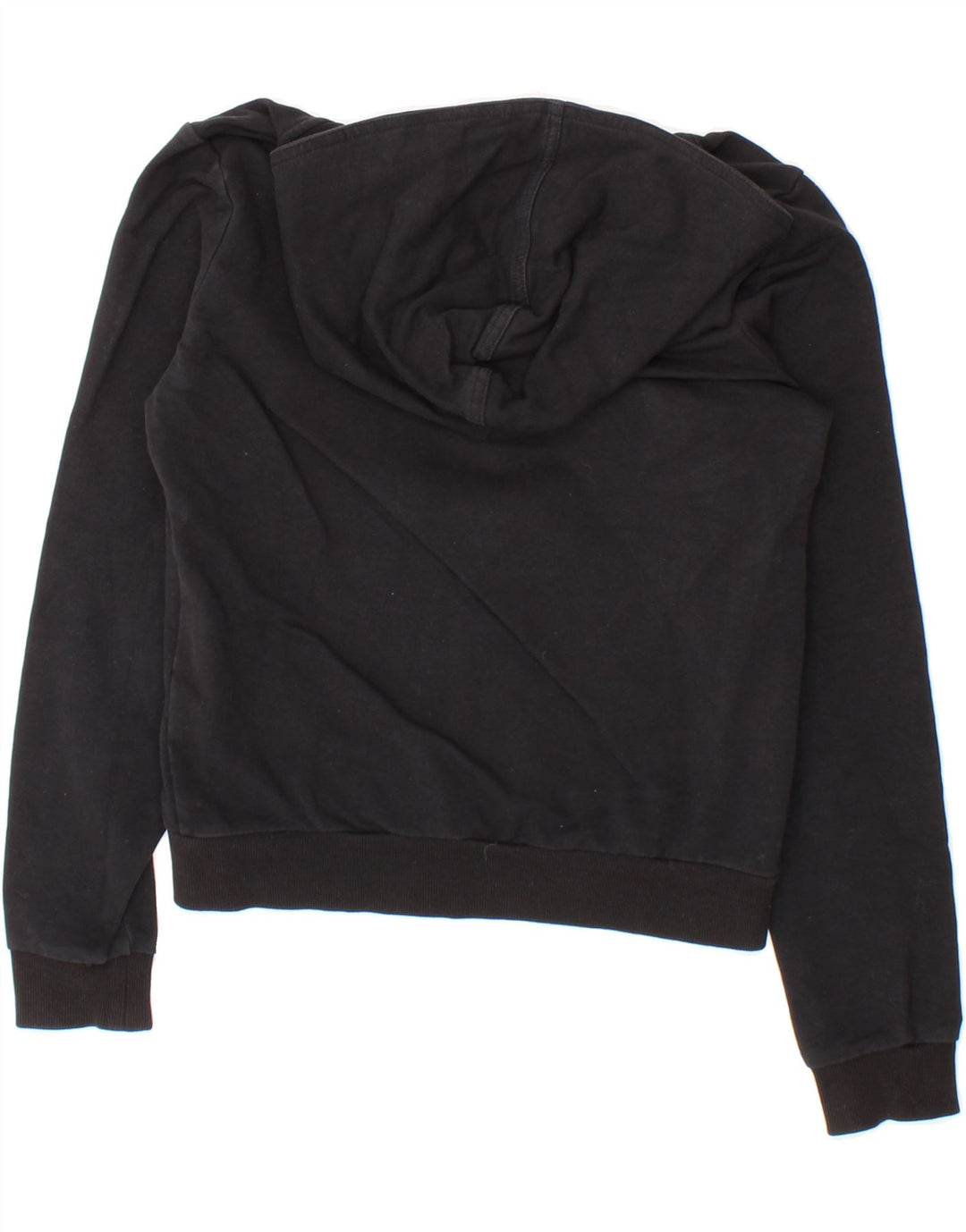 LIU JO Girls Crop Zip Hoodie Sweater 11-12 Years Black Cotton Vintage Liu Jo and Second-Hand Liu Jo from Messina Hembry 