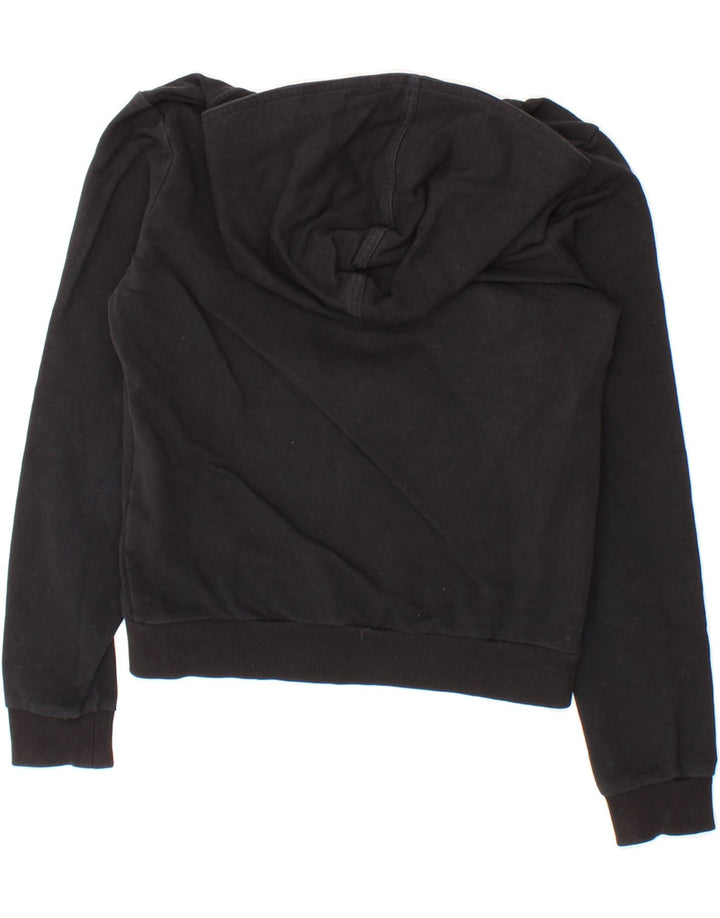 LIU JO Girls Crop Zip Hoodie Sweater 11-12 Years Black Cotton Vintage Liu Jo and Second-Hand Liu Jo from Messina Hembry 