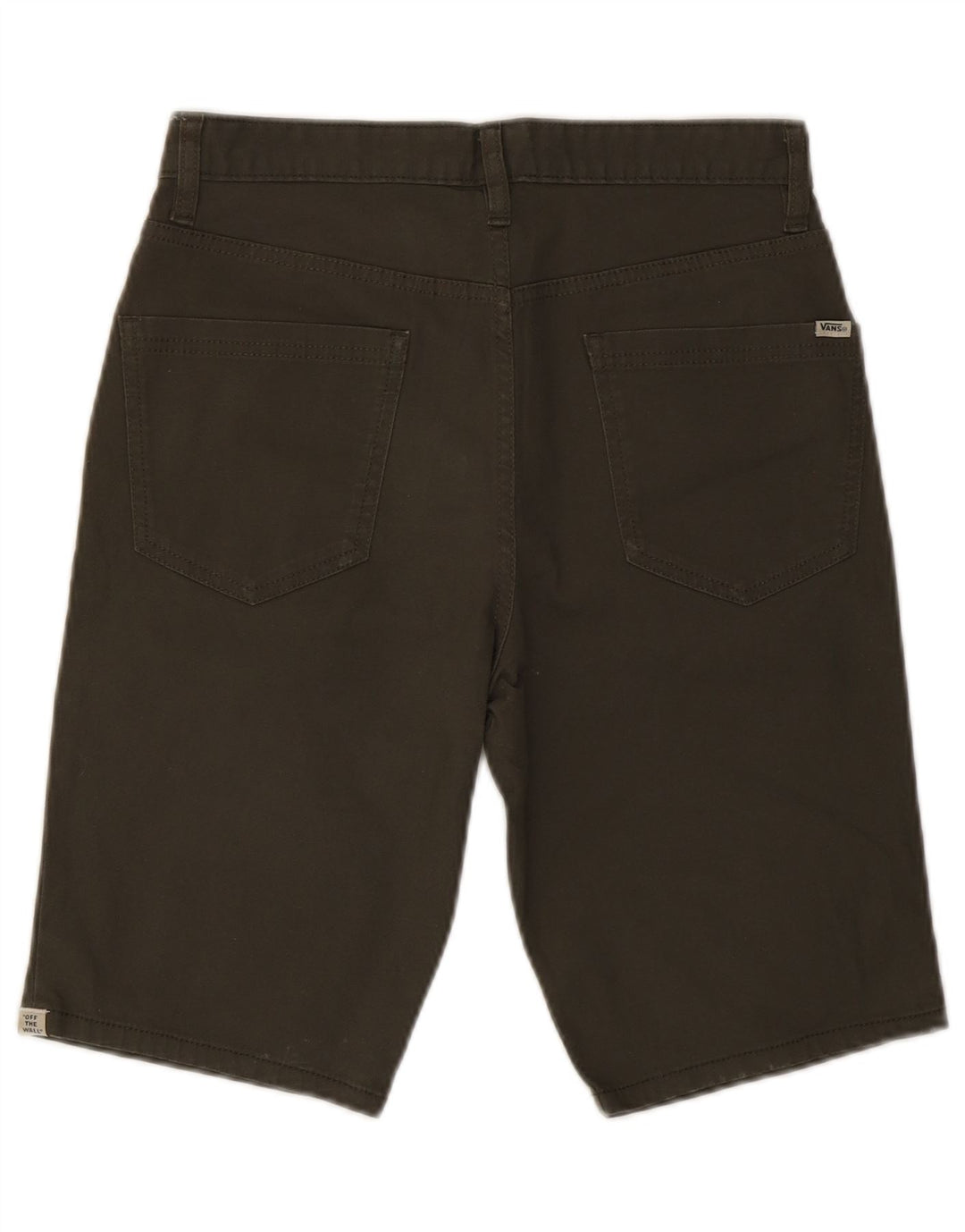 Shorts casuais masculinos VANS W28 pequeno algodão cáqui