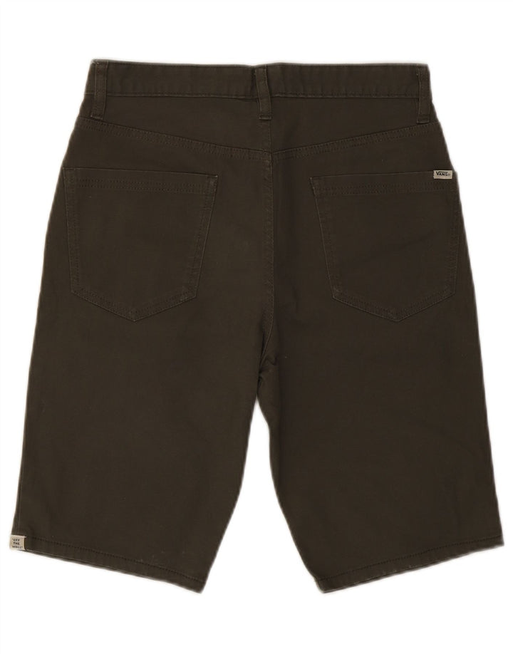 Shorts casuais masculinos VANS W28 pequeno algodão cáqui
