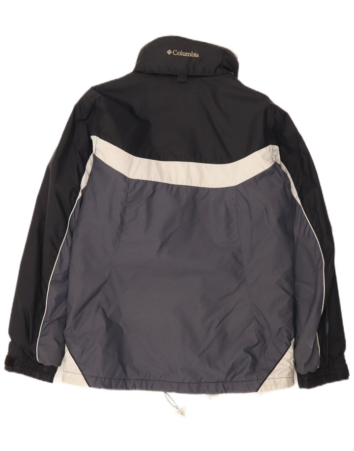 Jaqueta de esqui feminina Columbia UK 10 pequeno bloco colorido azul marinho