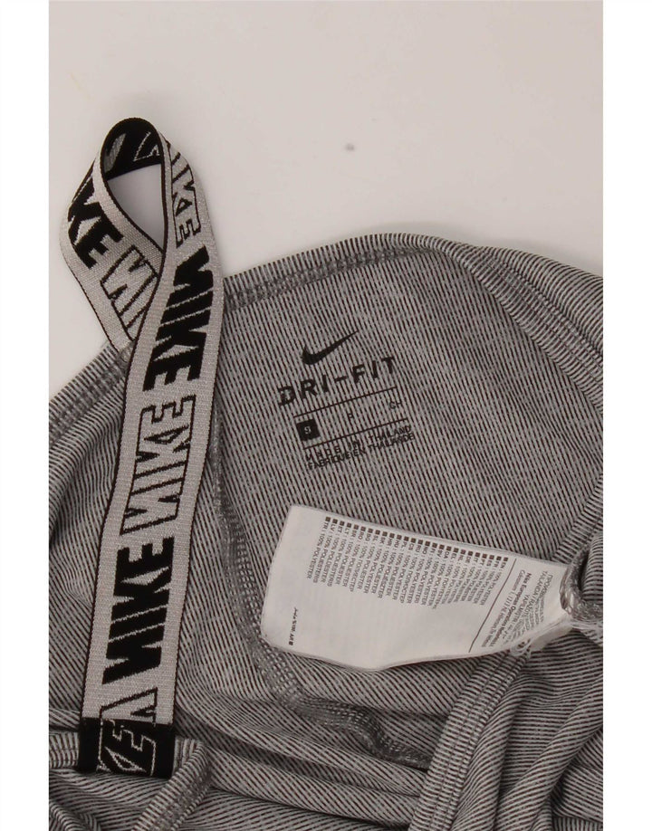Nike Womens Dri Fit Graphic Vest Top UK 8 Small Grey Colourblock Poliéster