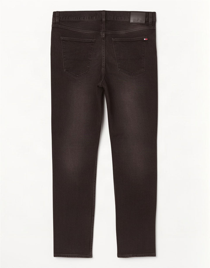 Tommy Hilfiger Masculino Bleecker Slim Jeans W40 L32 Algodão Preto
