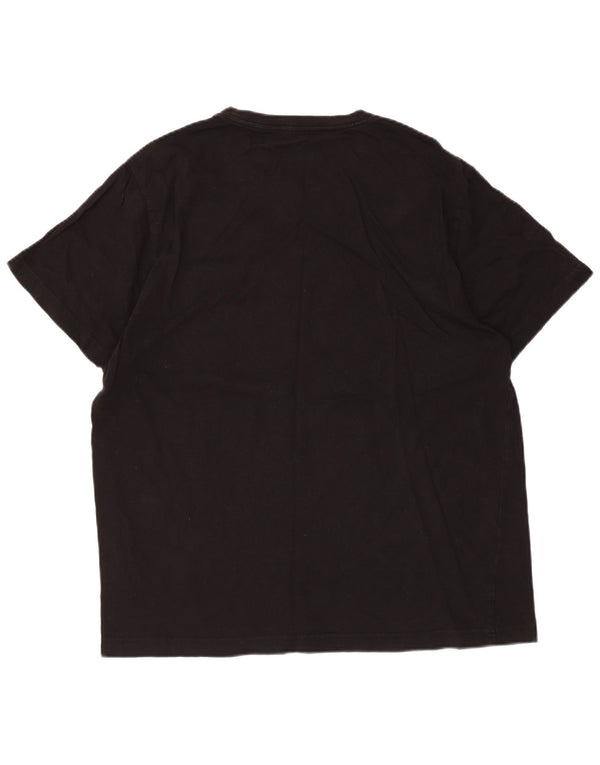 Camiseta feminina gráfica Hurley UK 16 grande algodão preto