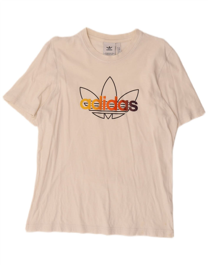 Camiseta Adidas Masculina Graphic Top Médio Off White Algodão
