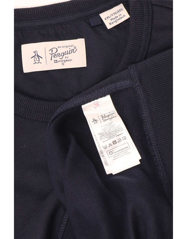 Moletom masculino Penguin Jumper 2XL algodão azul marinho