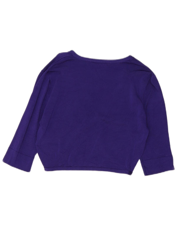Bolero feminino de manga curta Phase Eight UK 12 viscose roxo médio
