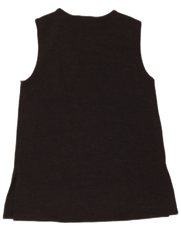 Zara Womens Vest Top UK 10 Pequeno Preto