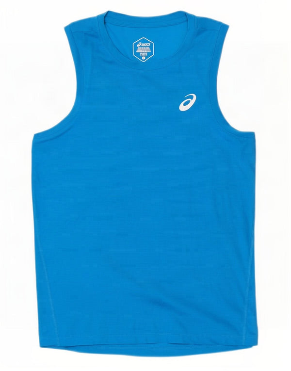 Asics Mens Vest Top Pequeno Azul Poliéster