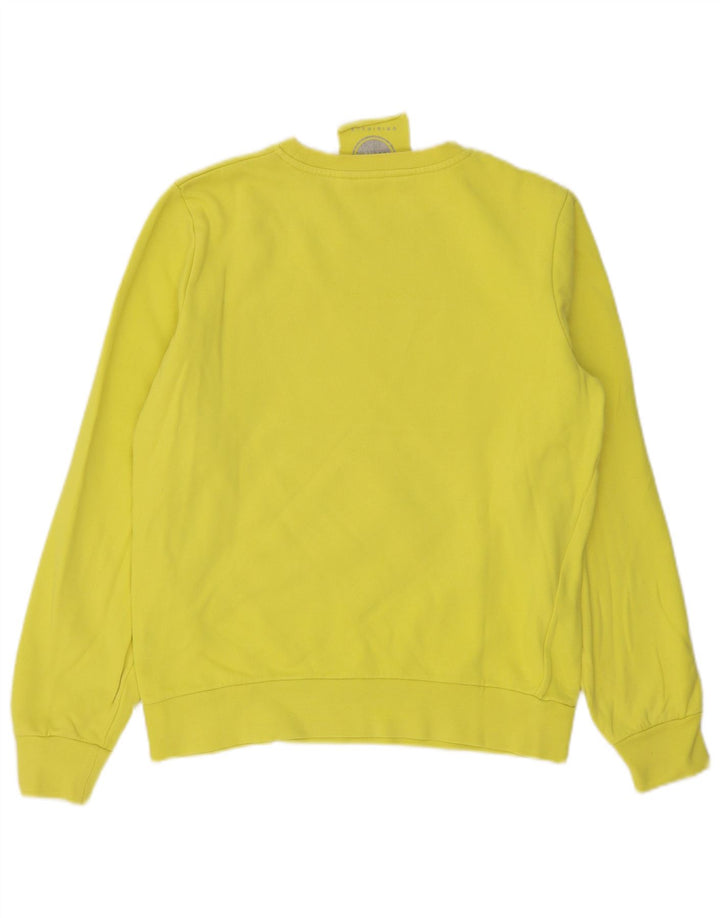 COLMAR moletom feminino jumper UK 16 grande algodão amarelo