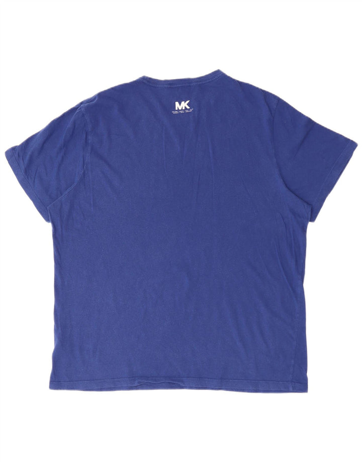 Camiseta gráfica masculina MICHAEL KORS Top XL algodão azul