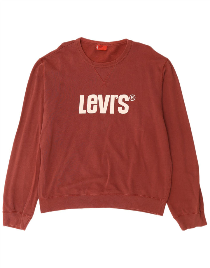 Suéter gráfico masculino Levi's grande algodão marrom
