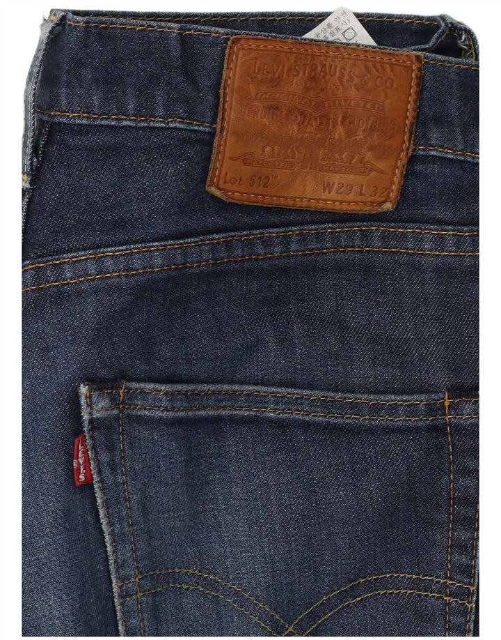 LEVI'S Masculino 512 Slim Tapered Jeans W29 L27 Azul Algodão