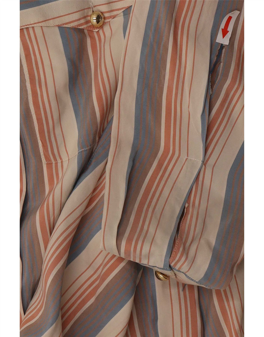 Camisa feminina Angelo Santagostino UK 10 pequena listrada multicolorida