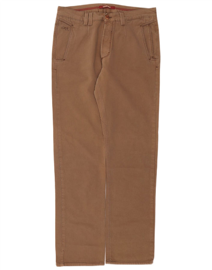 Calça masculina reta casual CARRERA W32 L33 marrom