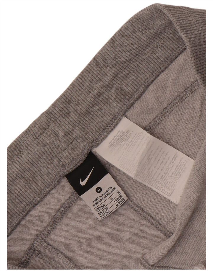 Shorts esportivos femininos Nike UK 12/14 cinza médio algodão