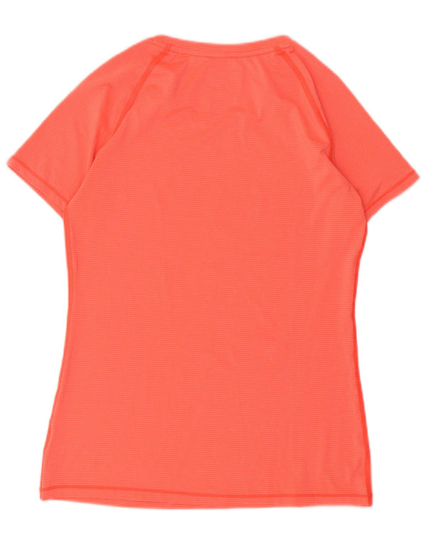 Camiseta feminina Under Armour Heat Gear Top UK 10 pequena laranja poliéster