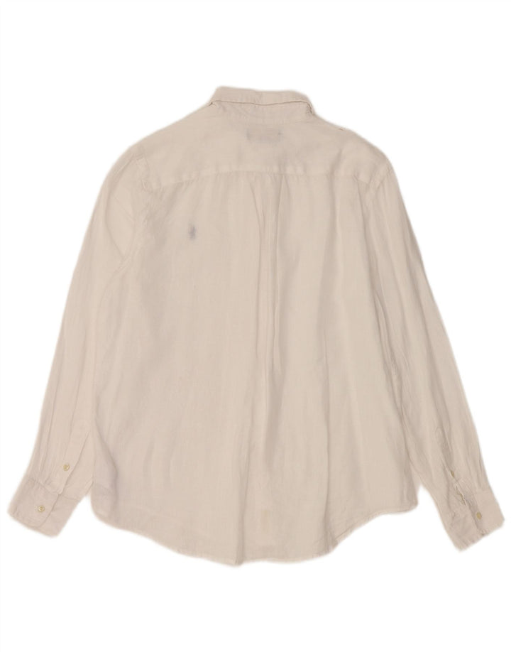 Camisa masculina Ralph Lauren 14-15 anos grande linho branco