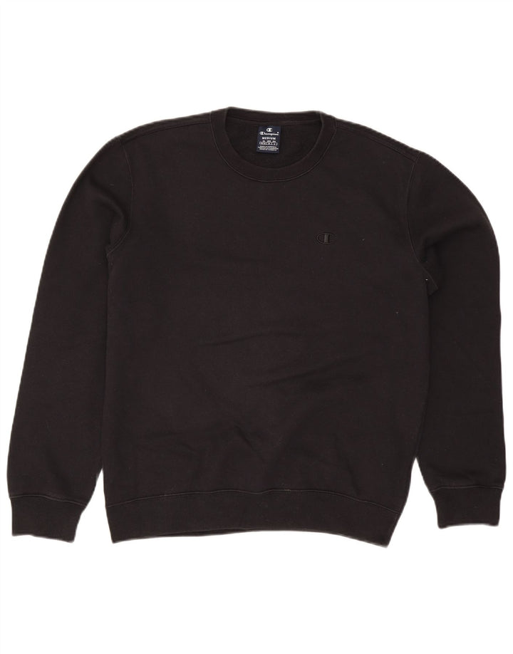 Champion moletom masculino jumper médio algodão preto
