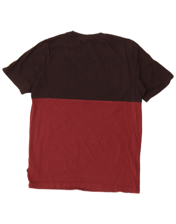 Camiseta masculina Puma Graphic Top médio preto colorblock algodão