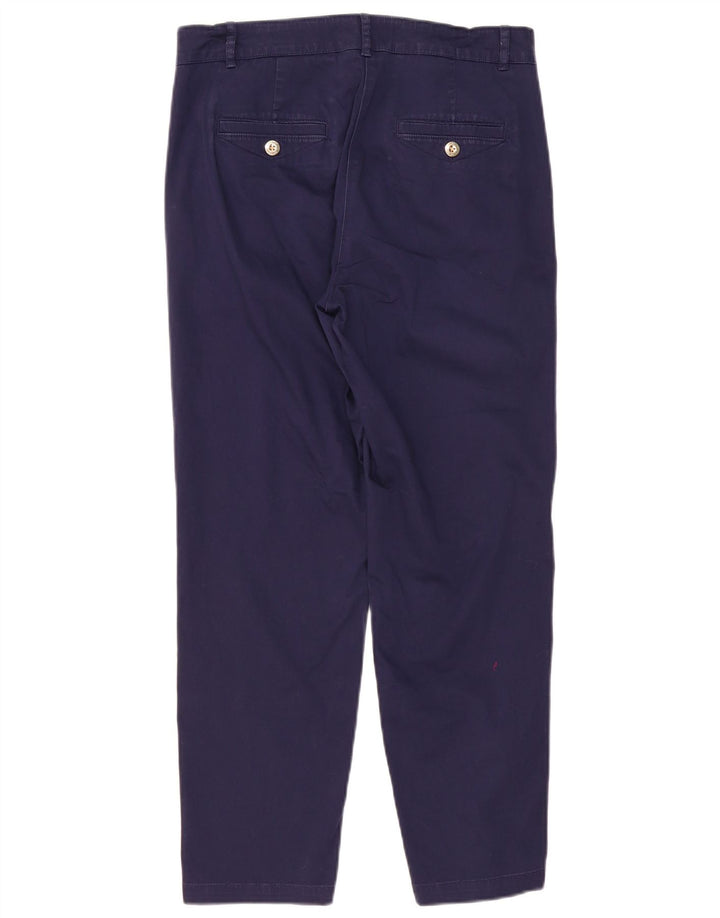 Calça Chino Feminina Marks & Spencer Reino Unido 12 Médio W32 L28 Azul Marinho