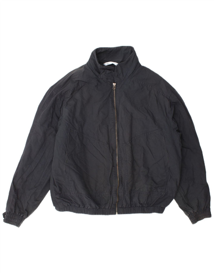 Zara Mens Bomber Jacket UK 40 Grande Poliéster Azul Marinho